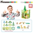 thumbnail image 2 of Set de bloques de construcción PicassoTiles con temática de safari con 8 figuras, 2 of 7