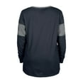 thumbnail image 3 of Women's New Era Navy Dallas Cowboys Lace-Up Notch-Neck Long Sleeve T-Shirt, 3 of 3