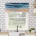 thumbnail image 4 of Abstract Ocean Valances for Windows Gradient Sea Wave Oil Painting Modern Rod Pocket Curtain Valance Window Treatment Short Curtains for Kitchen Living Room, 42"x12", 4 of 5