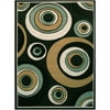 LA Rug 11-550 Green 5.3 x 7 ft. Rectangle Olympic Area Rug Rings Hoops - Green