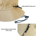 thumbnail image 5 of Quick Dry Waterproof Packable Bucket Hat for Women Men Outdoor Sun Hats with Detachable Chin Strap Khaki, 5 of 7