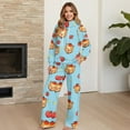 thumbnail image 4 of Xixirimido Cute Capybara Apples Blue Print Womens Sweatsuits 2 Piece Outfits Long Sleeve Sweatshirt Wide Leg Sweatpants Matching Set Fall Winter Fashion Tracksuit Oversized, X-Small, 4 of 7