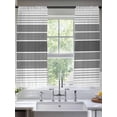 thumbnail image 3 of Gradient Grey Striped Semi Sheer Curtains 72 Inch Length 2 Panels Set, Simple Farm Stripes Minimalist Sheer Kitchen Curtain Privacy Voile Window Curtain for Living Room Bedroom Rod Pocket Drapes, 3 of 7