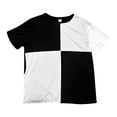thumbnail image 3 of Afdoent Mens T Shirts Men Solid Color Crew Neck Splicing Short Sleeve Shirt Top Streetwear, 3 of 4