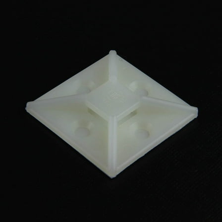 1.5" White Super-Stick Cable Tie Mounts - (pack of 10)