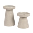 thumbnail image 1 of Main + Mesa Pilier en Grès & Bougeoirs Coniques, Lot de 2, 1 of 5