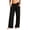 Black wide leg pants for women a1, variant on Women's Wide Leg Pants Elastic with Pockets Casual Lounge Workout Trousers, Beige S