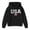 Black, variant on Kiijoy Big Girls Loose Hoodie Letter Print Casual Hooded Sweatshirt, Sizes 9-10