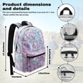 thumbnail image 7 of Psesaysky Dolphin Mermaid Scales Trippy Mushroom Backpack Kids School Bag, Cartoon Butterfly Snail BookBags 4 Pcs Lunch Box Water Bottle Carrier Bag, Starry Girls Boys Large Capacity Rucksack, 7 of 7