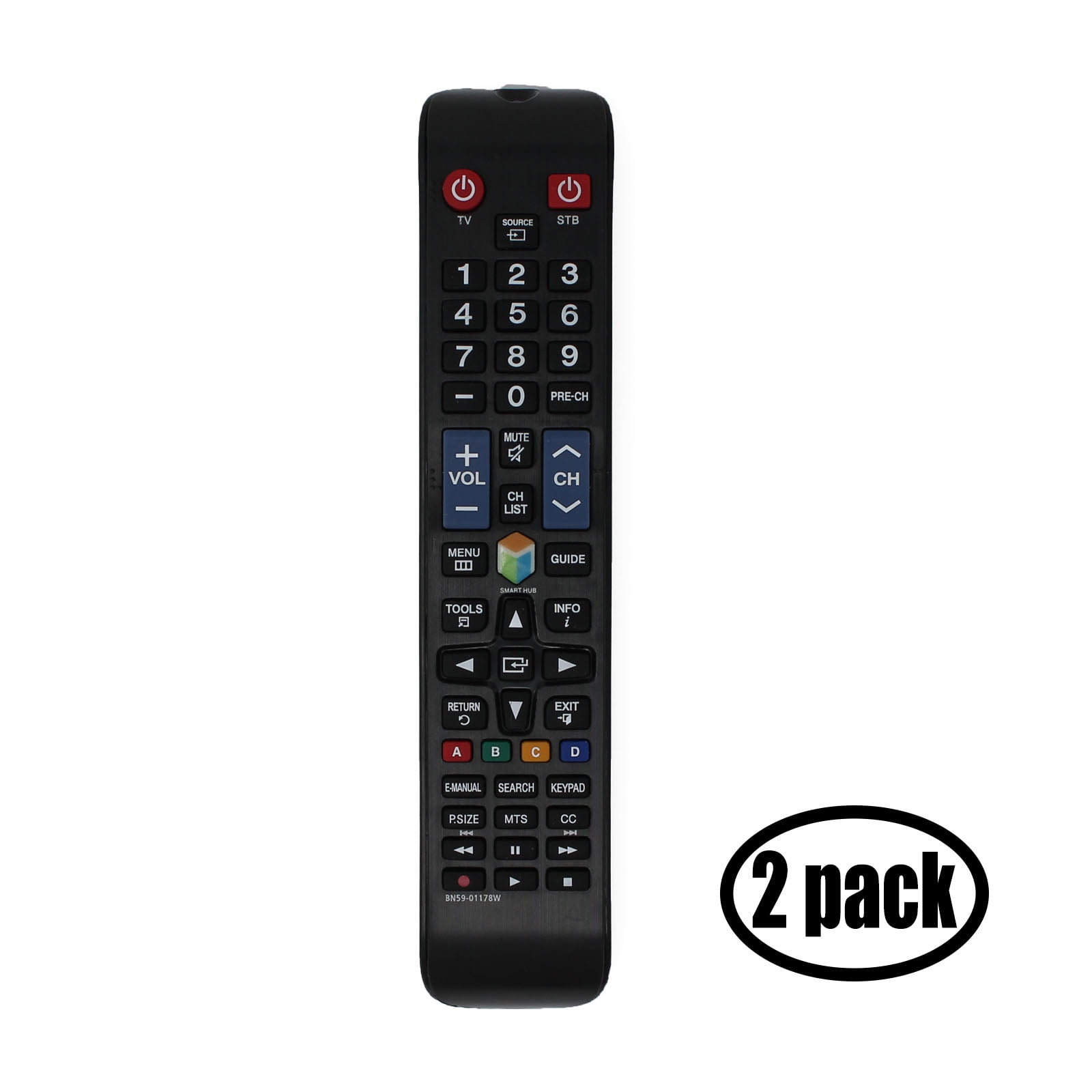2 Pack Replacement Samsung BN5901178W TV Remote Control for Samsung