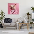 thumbnail image 3 of Stupell Industries Pink Pig Fashion Animals & Insects Painting Gallery Wrapped Canvas Art Print Wall Art, 30 x 30, 3 of 8
