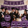 thumbnail image 4 of IROINID Party Supplies and Decorations,Graduation Party Decorations,Graduation Season Themed Party Disposable Tableware Paper Plates Paper Cups Paper Napkins Tablecloths Decorations 6-Piece Set, 4 of 6