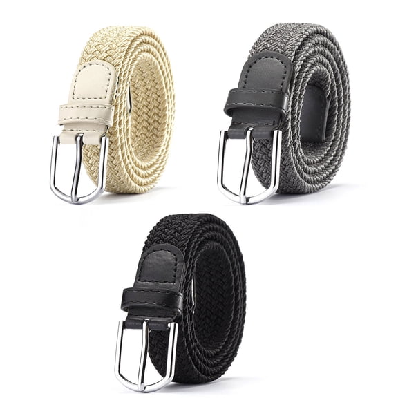 AUQ 3Pcs Belt Women,Weaving Womens Belt,Women Belts,Multicolor,42In