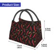 thumbnail image 2 of Lukts Sac à Lunch Motif Piment Chaud pour Hommes Femmes Boîte à Lunch Isolée Mini Boîte à Lunch Sac Isotherme Portable, Sac à Collation Réutilisable, 2 of 6