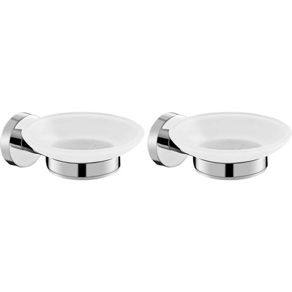 ABPETE Wall Mounted Soap Holder Soap Rack for Bathroom &Kitchen Stainless Steel (Pack of 2)