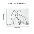thumbnail image 3 of Nawypu  Concise Linear Cat Wall Art, Lovely Cat Wall Decoration, For Living Room, Bedroom, Dinner Room (Cats), 3 of 6
