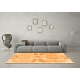 thumbnail image 3 of Ahgly Company Indoor Round Abstract Orange Modern Area Rugs, 3' Round, 3 of 4