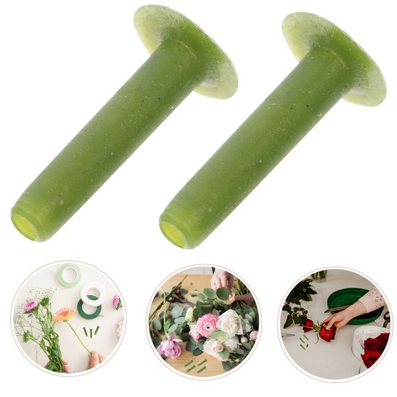 Beaupretty DIY Plastic Flower Fittings Green for Floral Crafting 100Pcs