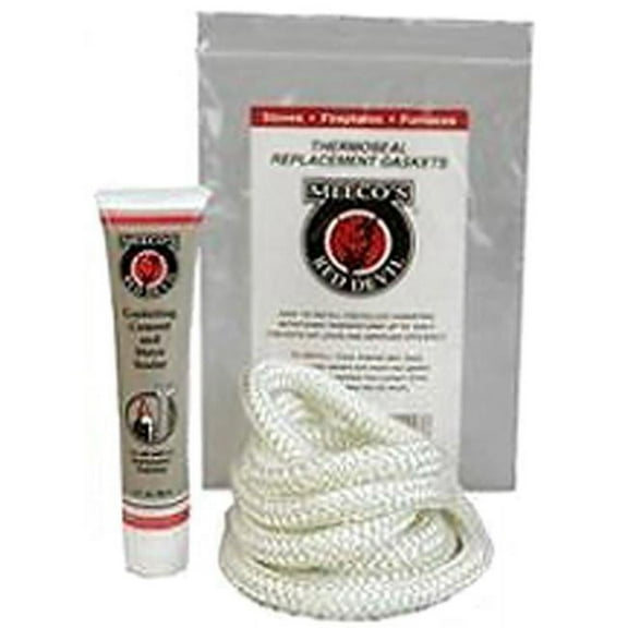 Meeco 202K 0.37 in. x 6 ft. Round Replacement Stove & Fireplace Gasket with Cement