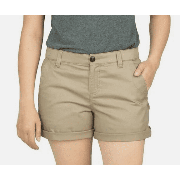 Boston Traders Women's Roll Cuff Shorts, Tan, 8