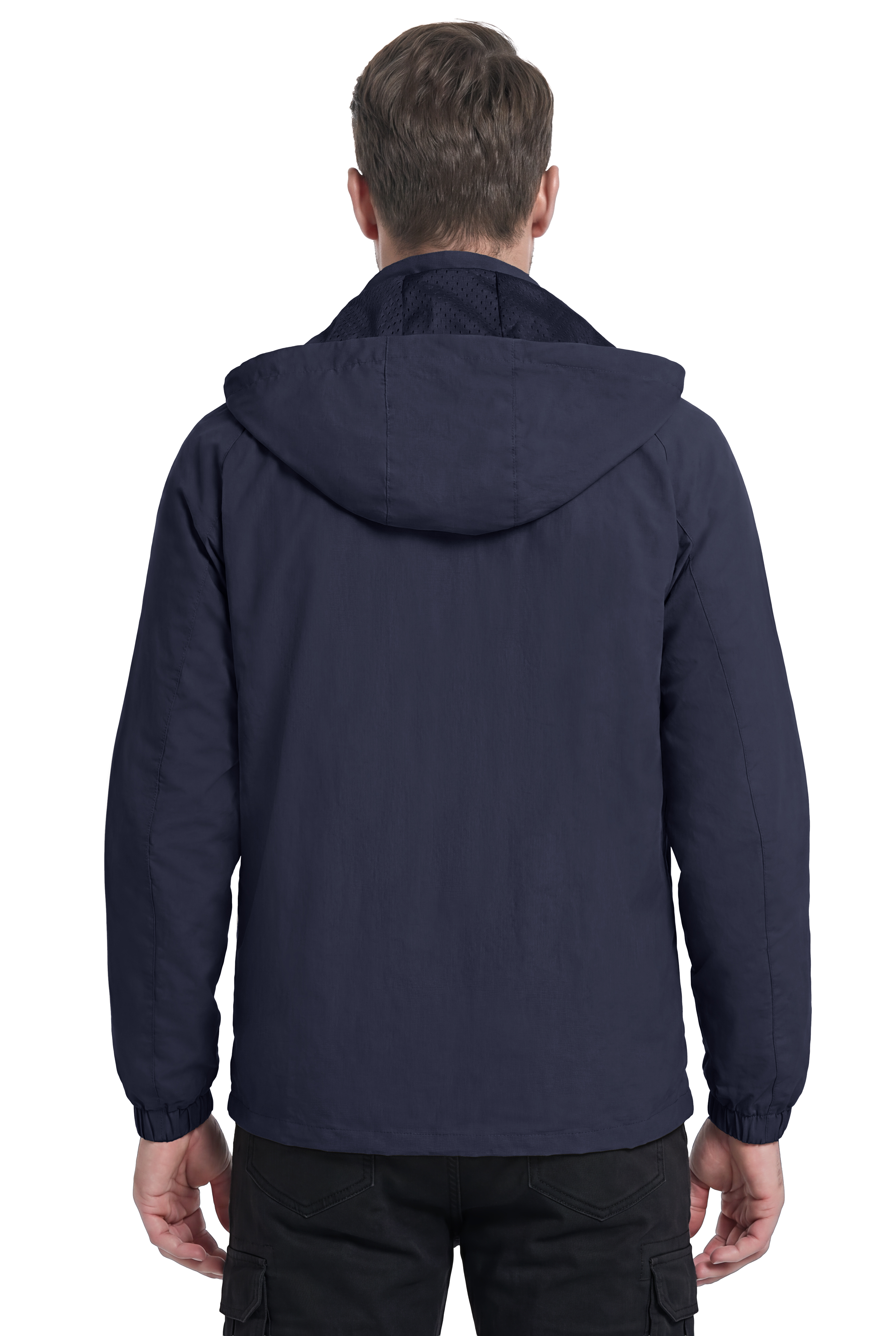 Iceglad Men's Lightweight Windbreaker Jacket with Detachable Hood photo 7