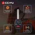 thumbnail image 5 of CCIYU Replacement Remote Head Ignition Key Keyless Entry Combo 1 X 4 Buttons Replacement for Honda for Accord/for CR-V/for Element OUCG8D-380H-A Fits select: 2003-2007 HONDA ACCORD EX, 5 of 7