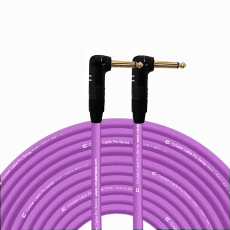 Coluber Cable Right Angle 1/4" TS to Right Angle 1/4" TS Pro Audio Connector