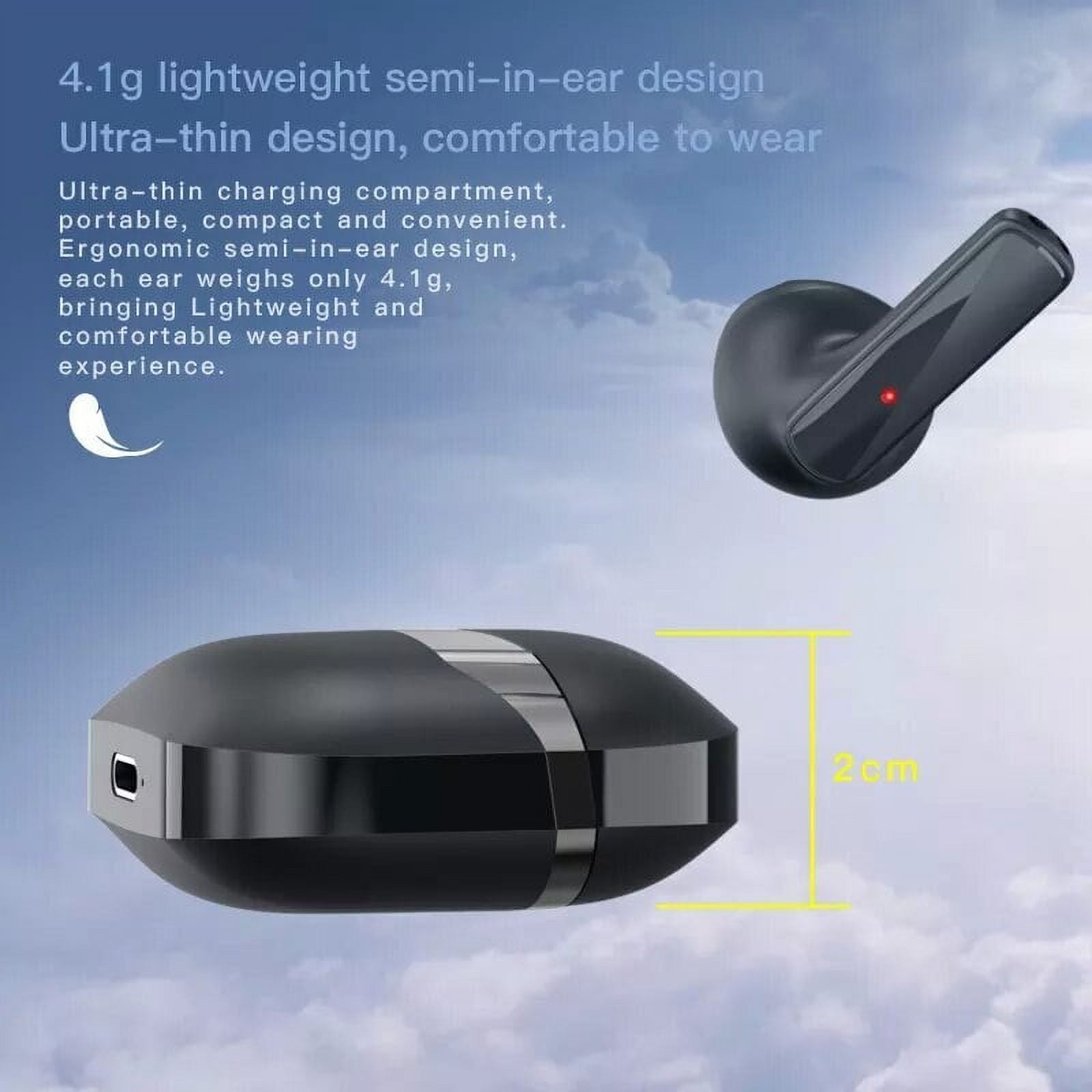 TWS Bluetooth 5.1 True Wireless Earphones with Charging Case Waterproof Volume Control Hands Free Sports Earbuds for IOS/Android