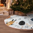 thumbnail image 4 of Salouo Cartoon Planets Christmas Tree Skirt 36" Farmhouse Christmas Decorations Snowman Xmas Tree Skirt Tree Mat for Holiday Party Decor, 4 of 8