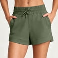 thumbnail image 2 of Running Shorts for Women Ihhxva High Waisted Elastic Waist Stretch Yoga Solid Color Adjustable Gym with Pockets Athletic Workout S-3XL, 2 of 9