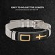 thumbnail image 5 of Pulsera de acero pulsera de moda para hombres con doble cierre de seguridad pulsera masculina joyería ajustable ANGGREK Otros, 5 of 8