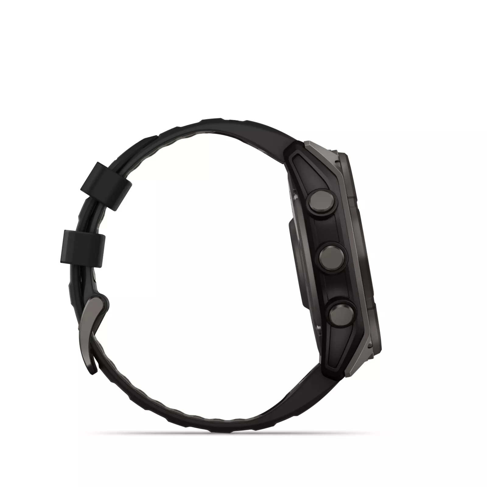 Garmin Fenix 8 - 51 mm, Solar, Sapphire, Carbon Gray DLC Titanium with Black/Pebble Gray Silicone Band GPS Smartwatch with Black Earbuds