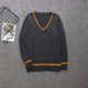 thumbnail image 3 of Suéter nuevo 2024 Slytherin Ravenclaw Hufflepuff Suéter de manga larga Cuello en V Ropa de uso diario unisex que combina con todo Disfraces de cosplay, 3 of 5