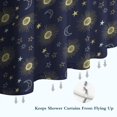 thumbnail image 6 of Dark Blue Sun Moon Star Pattern Shower Curtain 72"x72" ,Bathroom Decorative Shower Curtains Set with 12 Hooks,Modern Waterproof Washable Shower Curtain, 6 of 6