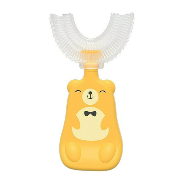 Children Toothbrush U-Shaped Cartoon Design High Elasticity Effective Deep Cleaning Oral Teeth Brush for Toddlers