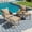 Brown, variant on Yesfashion 5 Piece Outdoor Patio Furniture Set, Wicker Cool Bar Table with 2 Bistro Conversation Set with Single Chairs And Stools Bistro Conversation Set for Backyard Poolside