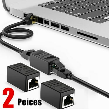 2Pack Rj45 Coupler Ethernet Extender Connector Inline Coupler Cat7 Cat6 Cat5E Ethernet Cable Adapter