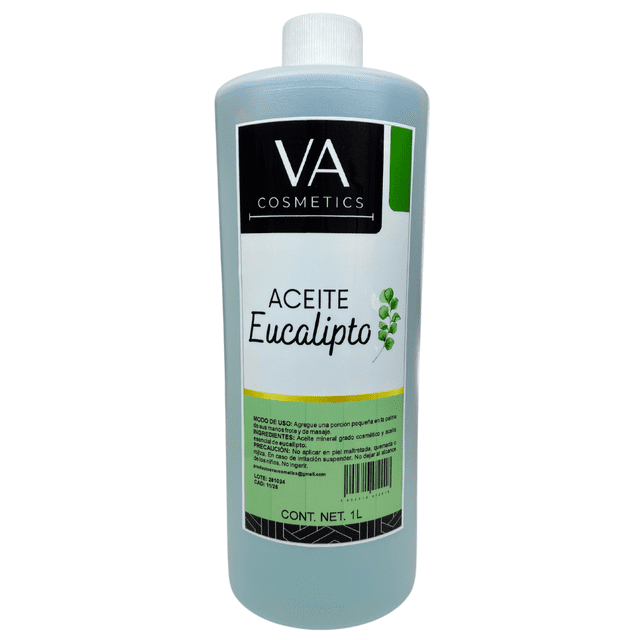 Aceite Masajes Eucalipto Corporal Spa Profesional 1 Litro VA