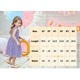 thumbnail image 4 of V.&GRIN Toddler Girl Dress Purple Tutu Sundress for Flower Girls Wedding Princess Dress Up Clothes 6X, 4 of 7