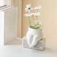 thumbnail image 2 of Black Vases Bottom Porcelain Body Flower Vase for Bedroom Home, 2 of 9