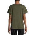 thumbnail image 3 of Time and Tru Women's Flutter Sleeve Top, 3 of 6