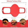 thumbnail image 3 of a Silicone Turkey Lifter, Non Stick Turkey Lifter, Turkey Roasting Sling Oven Baking Mat for Home Cooking (Red), 3 of 7