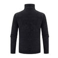 thumbnail image 3 of Dolkfu Cable Knit Mens Sweater Gray Turtleneck Sweater Slim Fit Knitted Men's Pullover M, 3 of 5