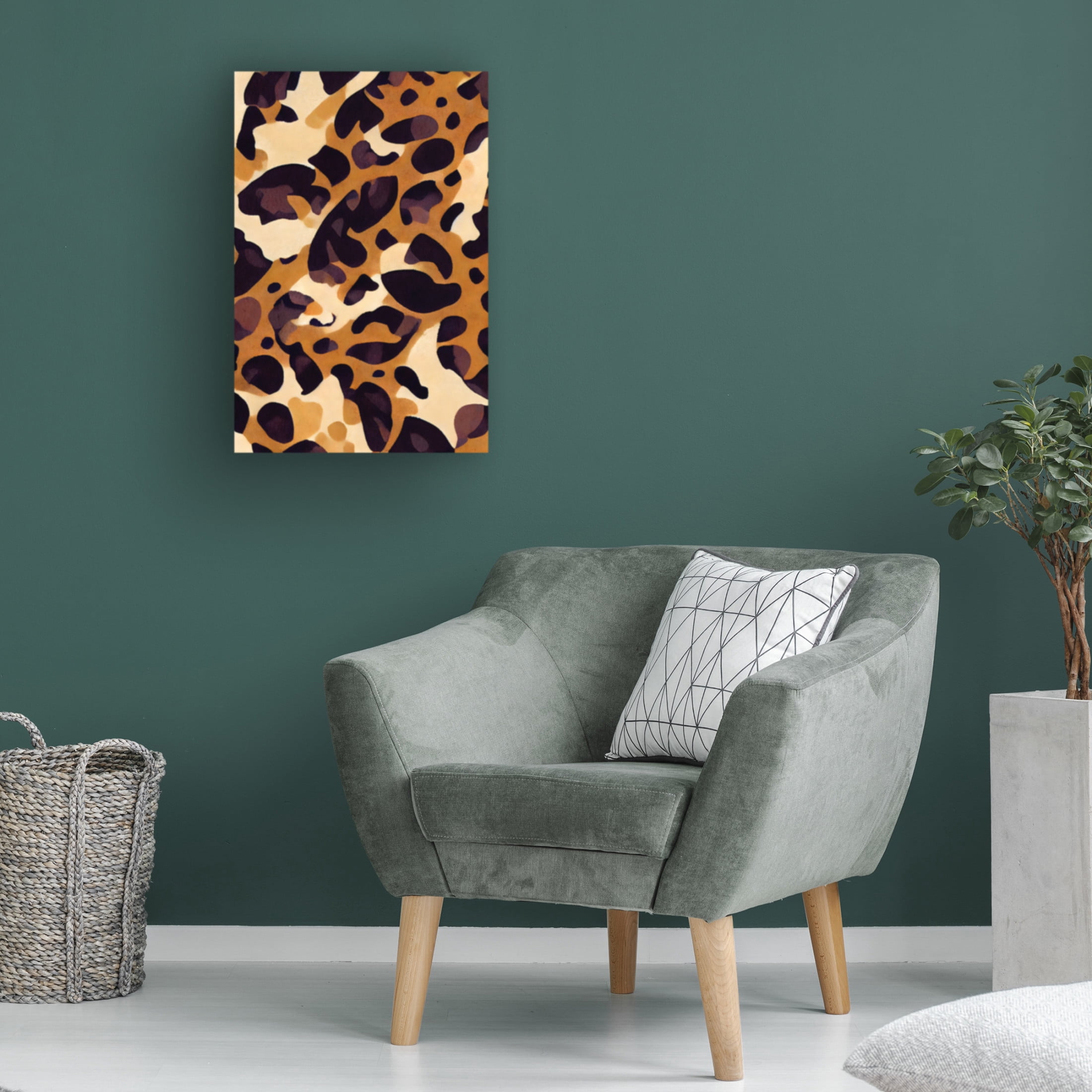 Canvas Wall Art - Treechild 'Leo Pattern' Wall Art for Living Room, Bedroom, or Office D?cor by Trademark Fine Art - 22 x 32 Inches