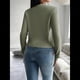 thumbnail image 5 of Suéter Tipo Cárdigan de Cuello Redondo Ajustado para Mujer, con Botones y Prenda Básica de Punto Verde M, 5 of 10