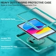 thumbnail image 2 of ELEHOLD Hybrid Rugged Case for iPad 11th(A16) Generation 2025, Heavy Duty Shockproof Case with 360° Rotatable Handstrap Foldable Kickstand Crossbody Shoulder Strap for iPad 11th Gen, Blue, 2 of 6