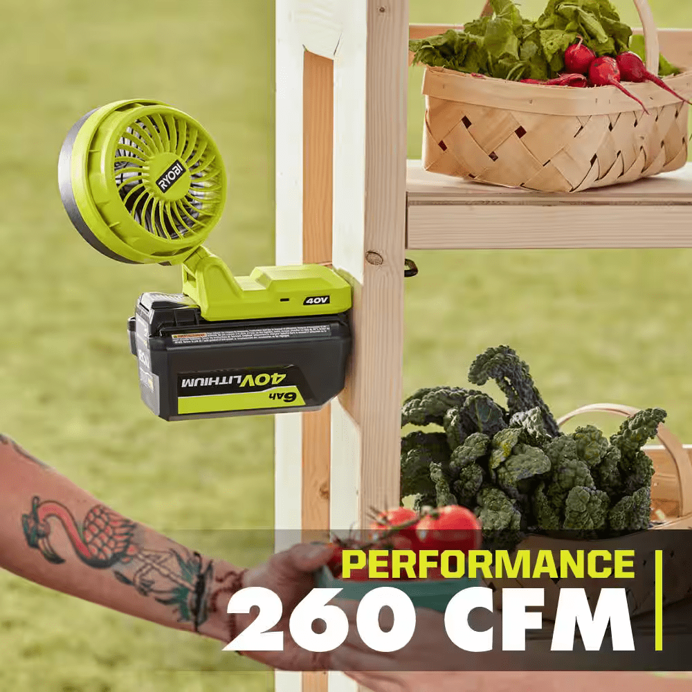 Ryobi 40V Cordless Battery Topper Fan (Tool Only)