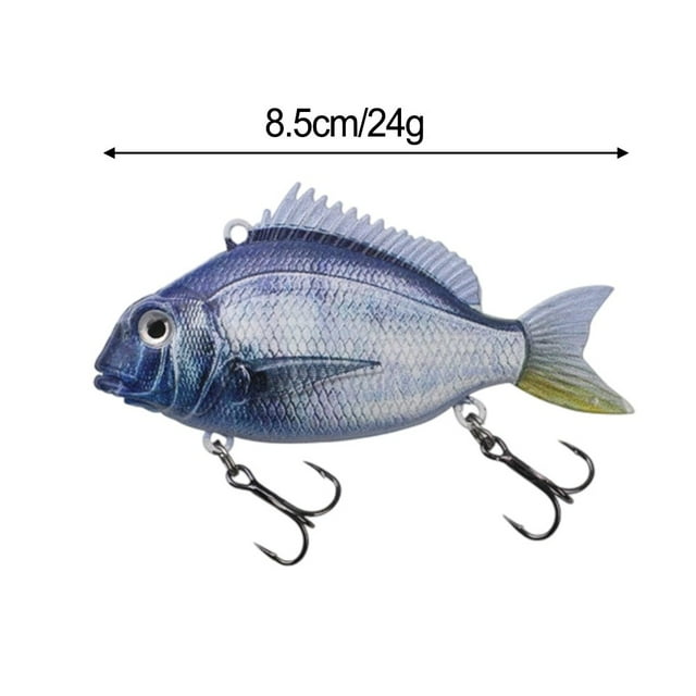 VIB 3D Soft Fishing Lures Dynamic Swimbait Vibration Sinking Sea Fishing Baits