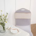 thumbnail image 4 of BalsaCircle 5 Champagne Velvet Ruffled Stretch Chair Sashes Wedding Party Catering Decorations, 4 of 7