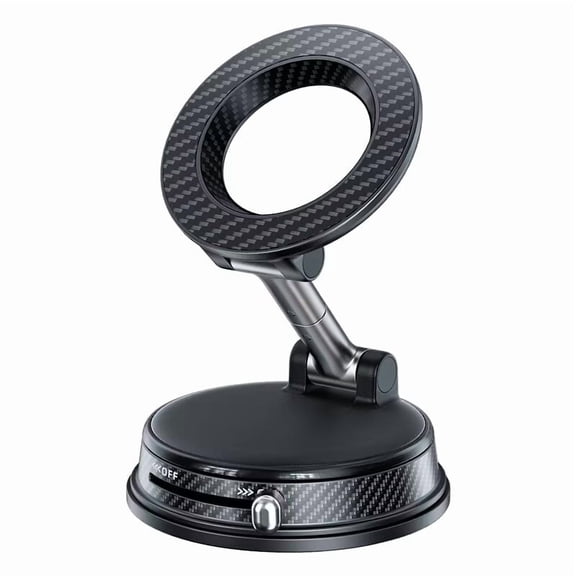 Ocyclone A13 Vacuum Magnetic Phone Holder for Car - Suction Cup Phone Mount 360° Adjustable Foldable for iPhone - Black